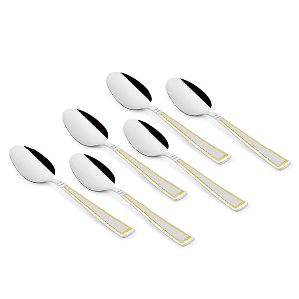 FNS Radiant Patial Dinner Spoon Gold Set of 6