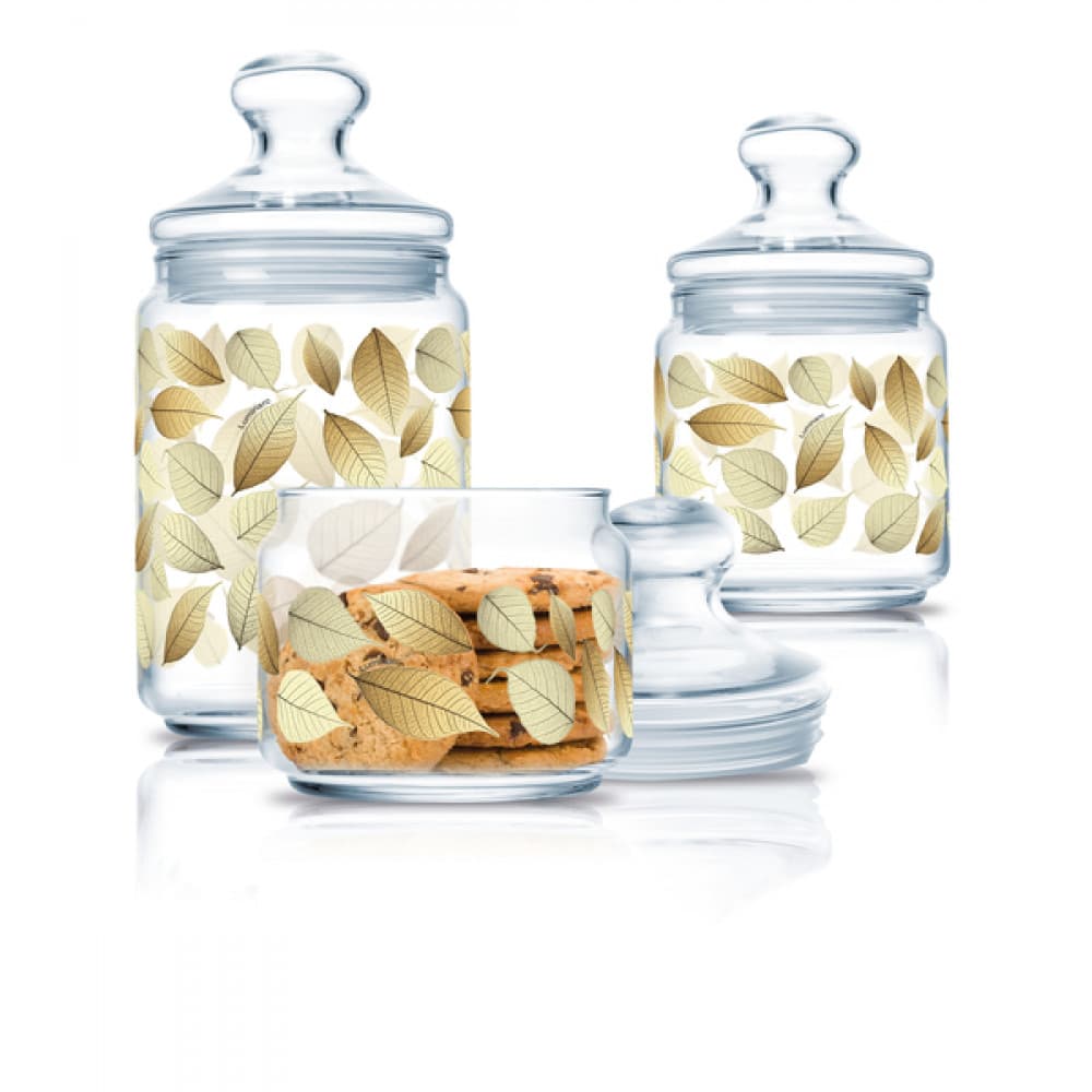 Luminarc Bulk Zayra Jars Set of 3 (1L-.75L-.5L)
