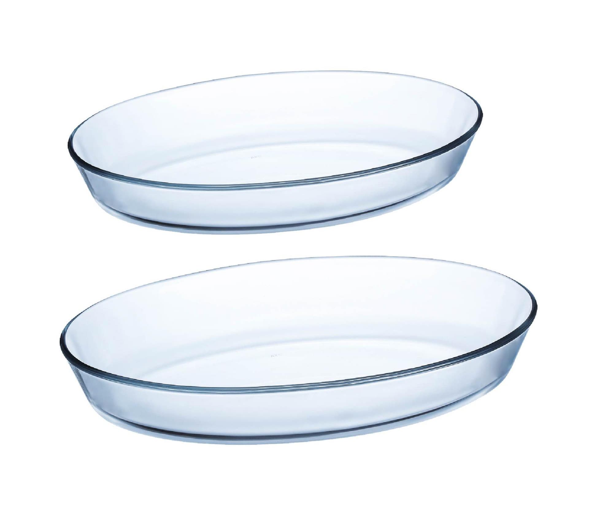 Luminarc Tempered Oval Dish Set Of 2 Pcs (1.7 L+3.8 L)