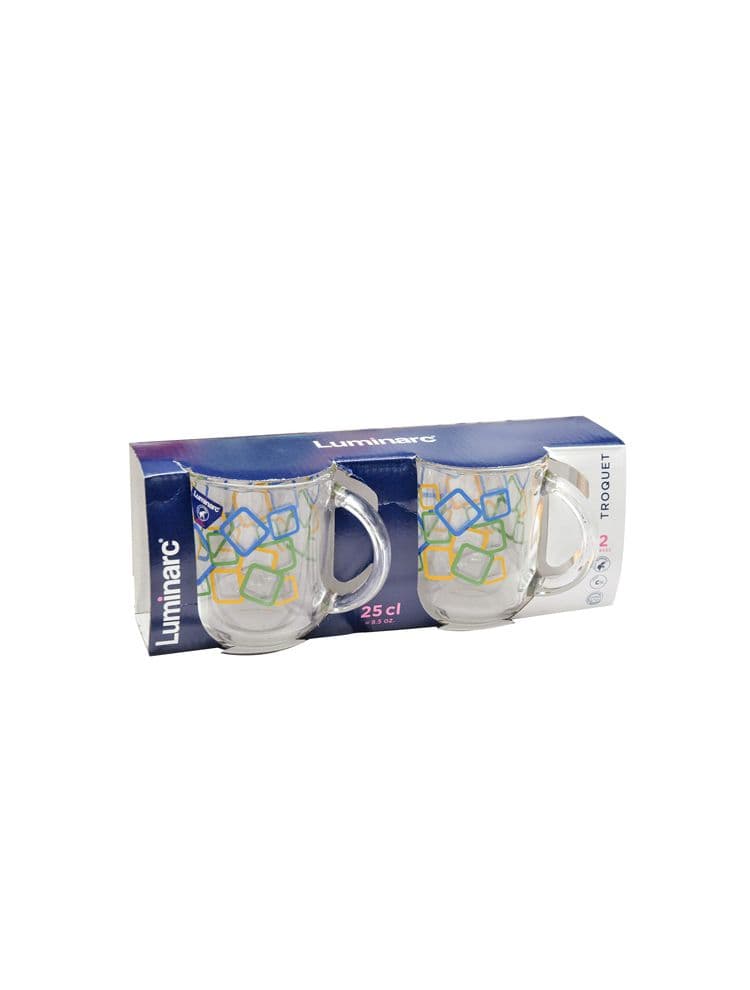 Luminarc Troquet Boxy Manila Mug 250ml Set of 2