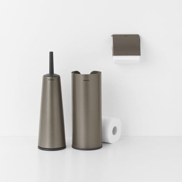 Brabantia ReNew Toilet Accessories Set of 3 pcs Platinum