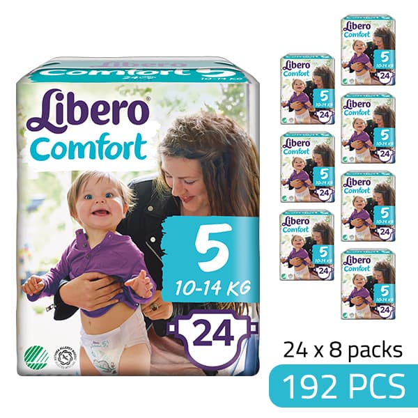 Libero Daipers Comfort 5 - 10-14 Kg Box (24 X 8 =192Pcs)