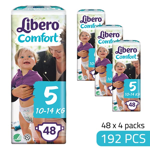 Libero Daipers Comfort 5 - 10-14 Kg Box (48 X 4 =192 Pcs)