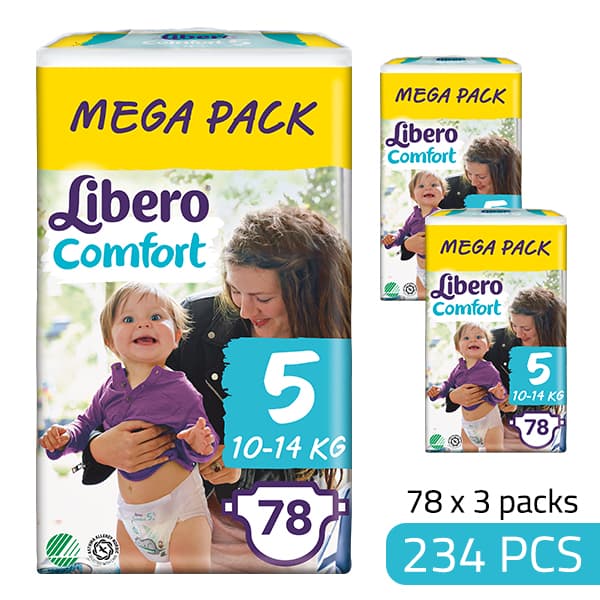 Libero Daipers Comfort 5 - 10-14 Kg Box (78 X 3 =234 Pcs)