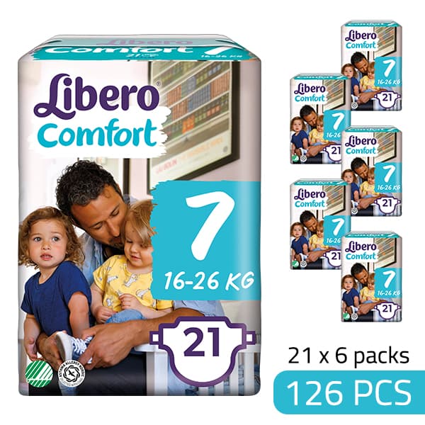 Libero Daipers Comfort 7 - 16-26 Kg Box (21 X 6 = 126 Pcs)
