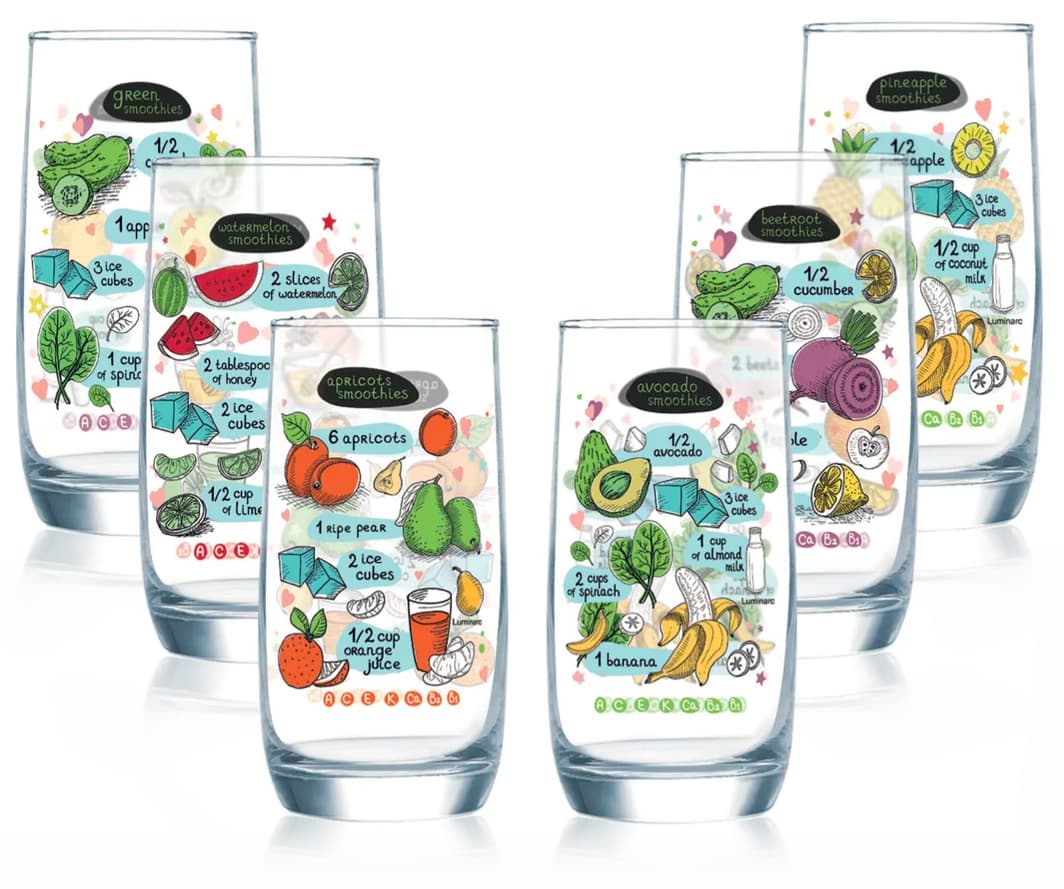 Luminarc Vigne Smoothie Recipes 350ml Set of 6