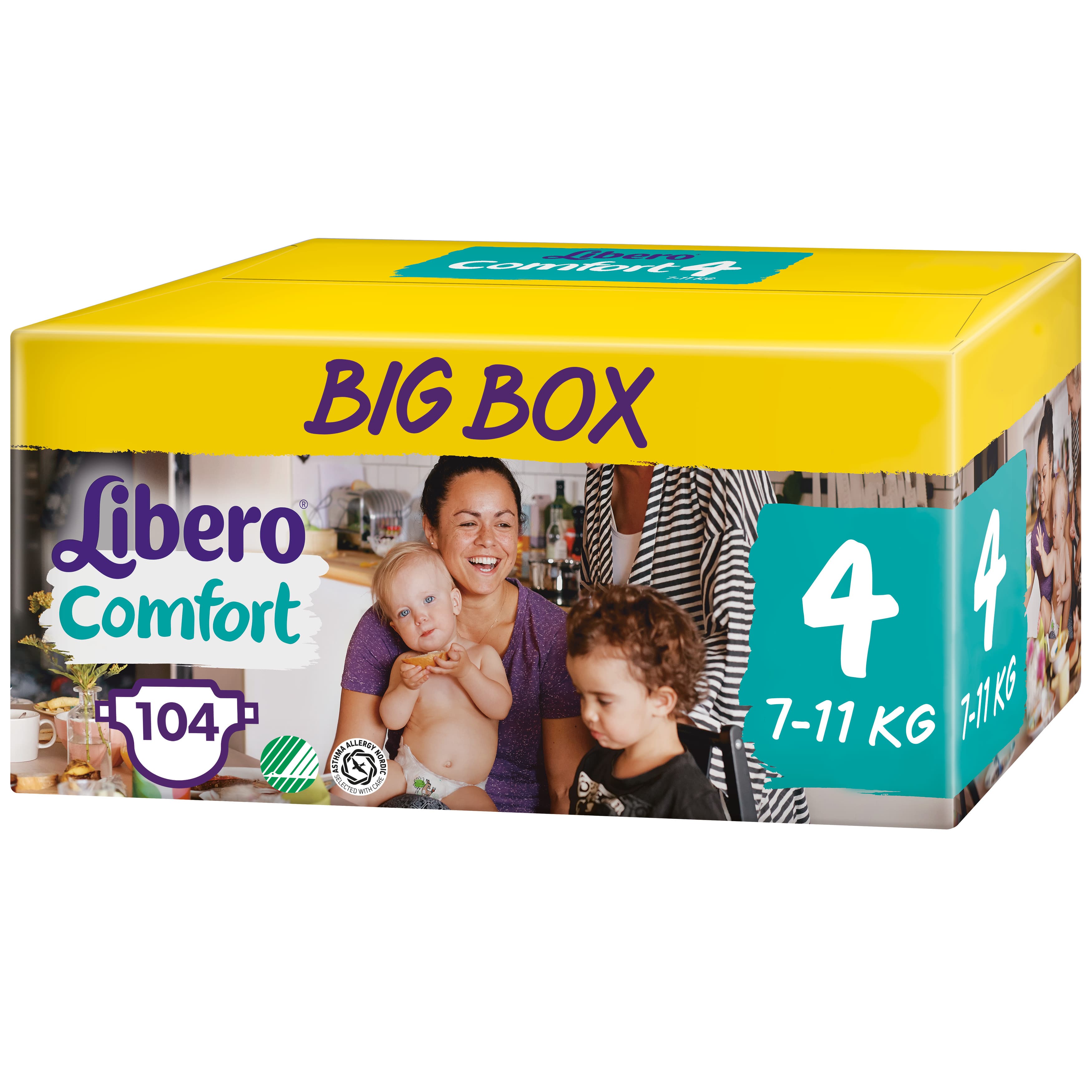 Libero Daipers Comfort 4 - 7-11 Kg Promo Box (52 X 2 =104 Pcs)