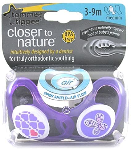 Tommee Tippee Closer to Nature Air Soother 2 Pcs 3-9 months - (Mix)