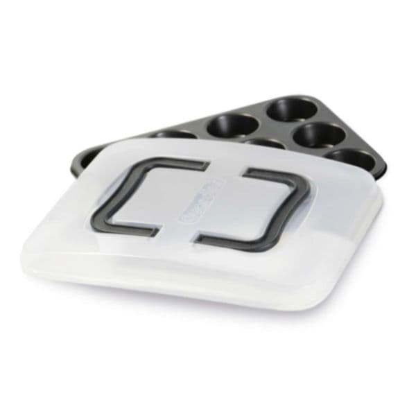 Guardini Bake Away 12 Muffins Tray with Carrying Lid 27 x 35,5cm