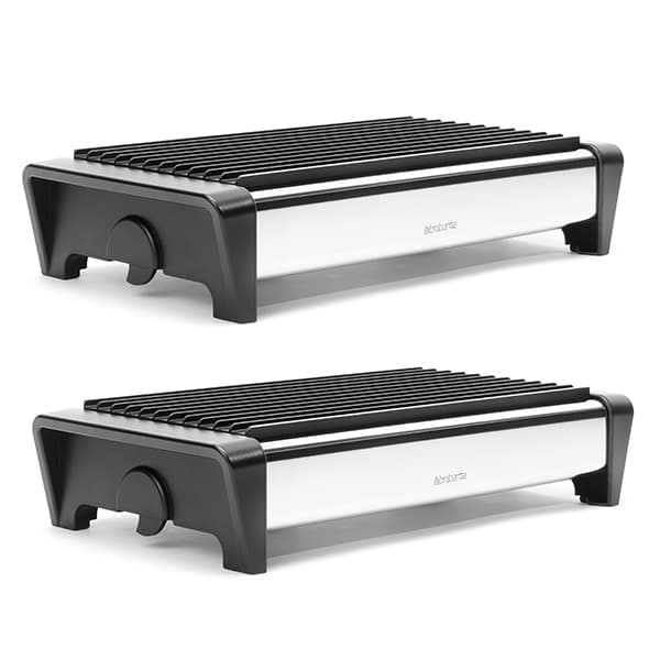 Bundle of 2 Brabantia Food Warmer 2 Burners Brilliant Steel/Black