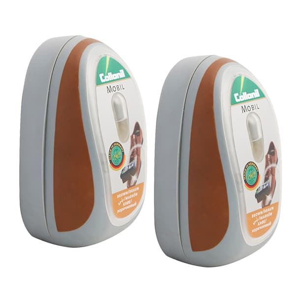 Bundle of 2 Collonil Mobil Sponge with Liquid Brown