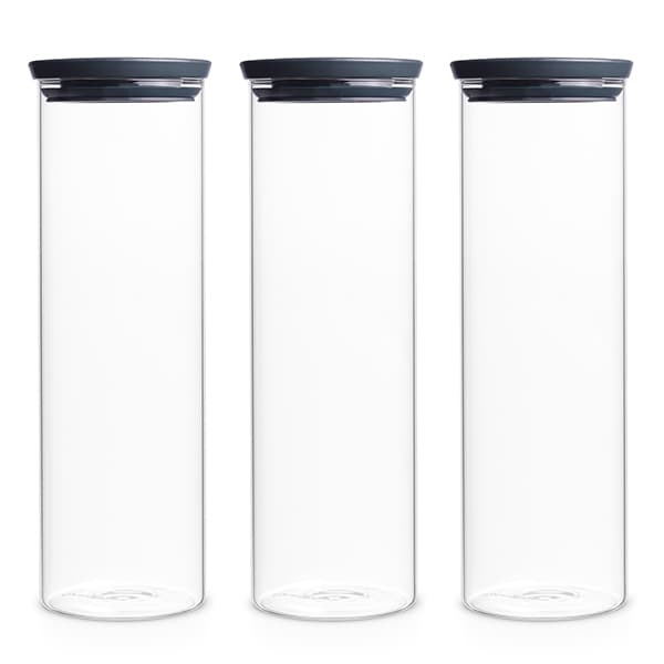 Bundle of 3 Brabantia Glass Jar 1.9Lt