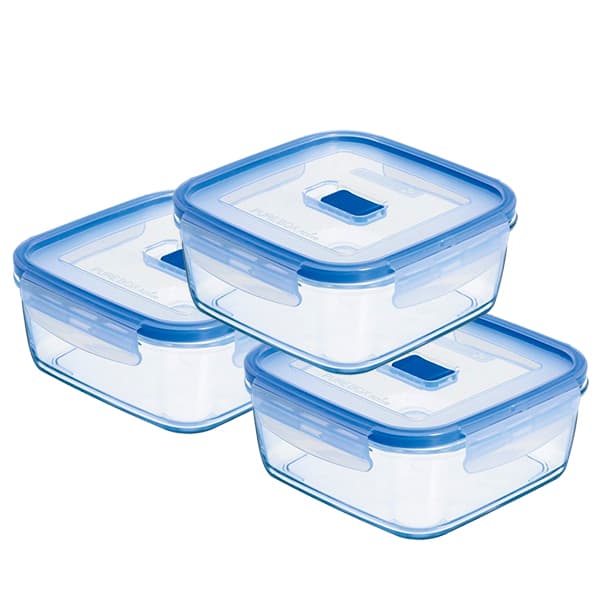 Bundle of 3 Luminarc Pure Box Active Square 1.220L