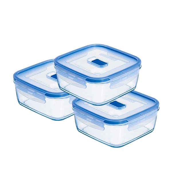 Bundle of 3 Luminarc Pure Box Active Square 760ml