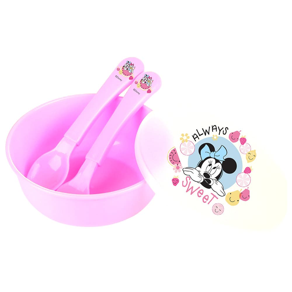 Disney Minnie Mouse 3pcs Feeding Set with Lid