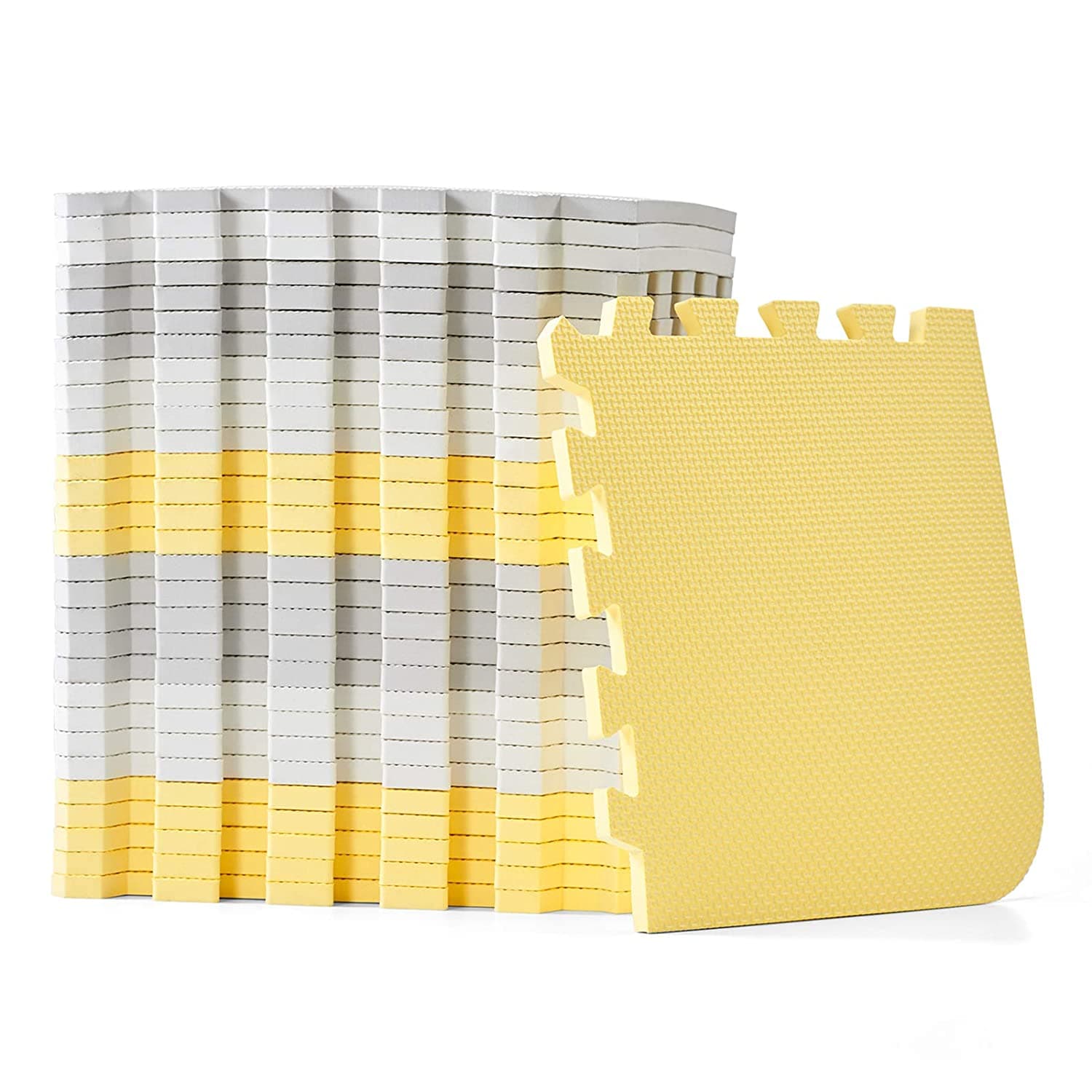 Kinderkraft Luno Foam Yellow Play Mat Puzzles 180×150 cm (Thickness 1.2 cm)