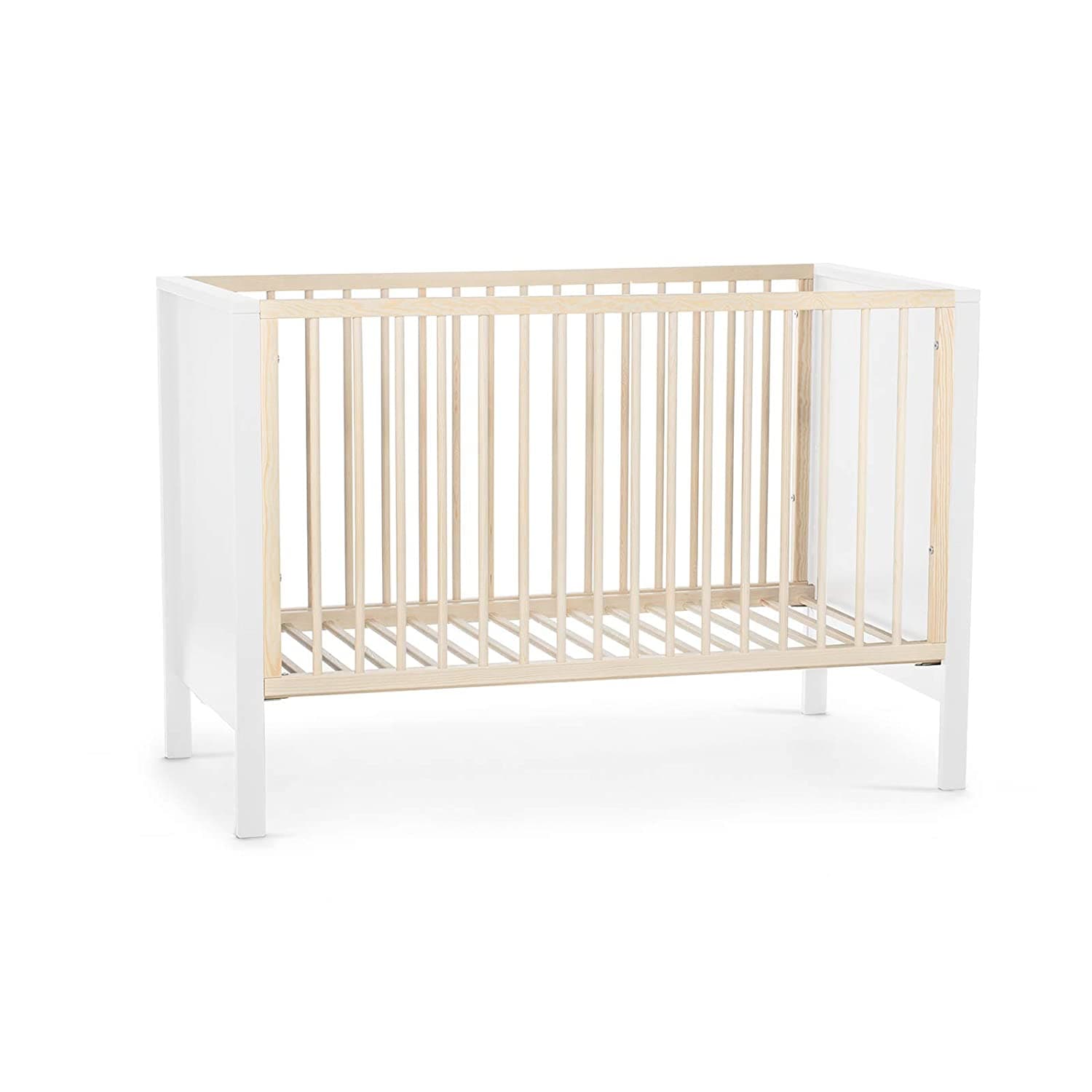 Kinderkraft Mia Wooden Baby Cot with Mattress - White