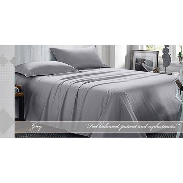 Fashion King Plain Duvet Cover 4 pcs Grey