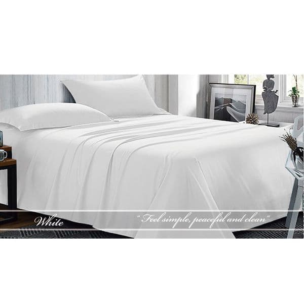 Fashion King Plain Duvet Cover 4 pcs White