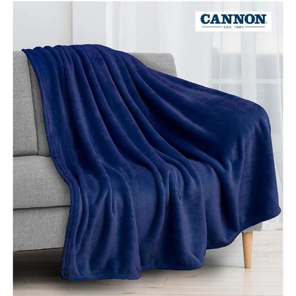 Cannon Plain Cashmere Touch Microfiber Blanket 240×220cm Navy