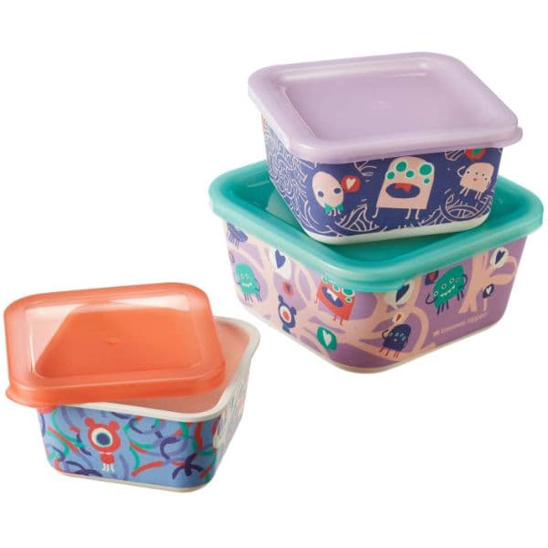 Tommee Tippee Bamboo Snack Storage Box Set of 3 Pcs