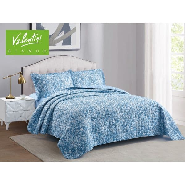 Valentini King Printed Flannel Bedspread With Bedsheet 4 pcs -TR-3116-2