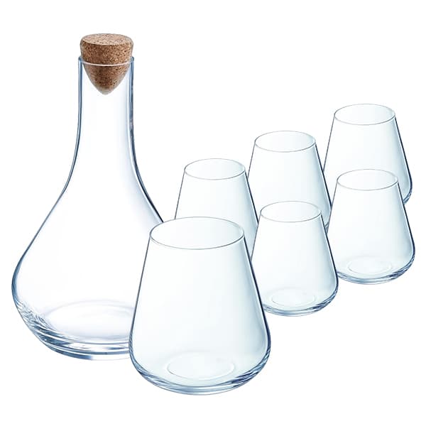 Luminarc Grand Chai Decanter 1.5L with 6 Cocktail Fusion Tumblers