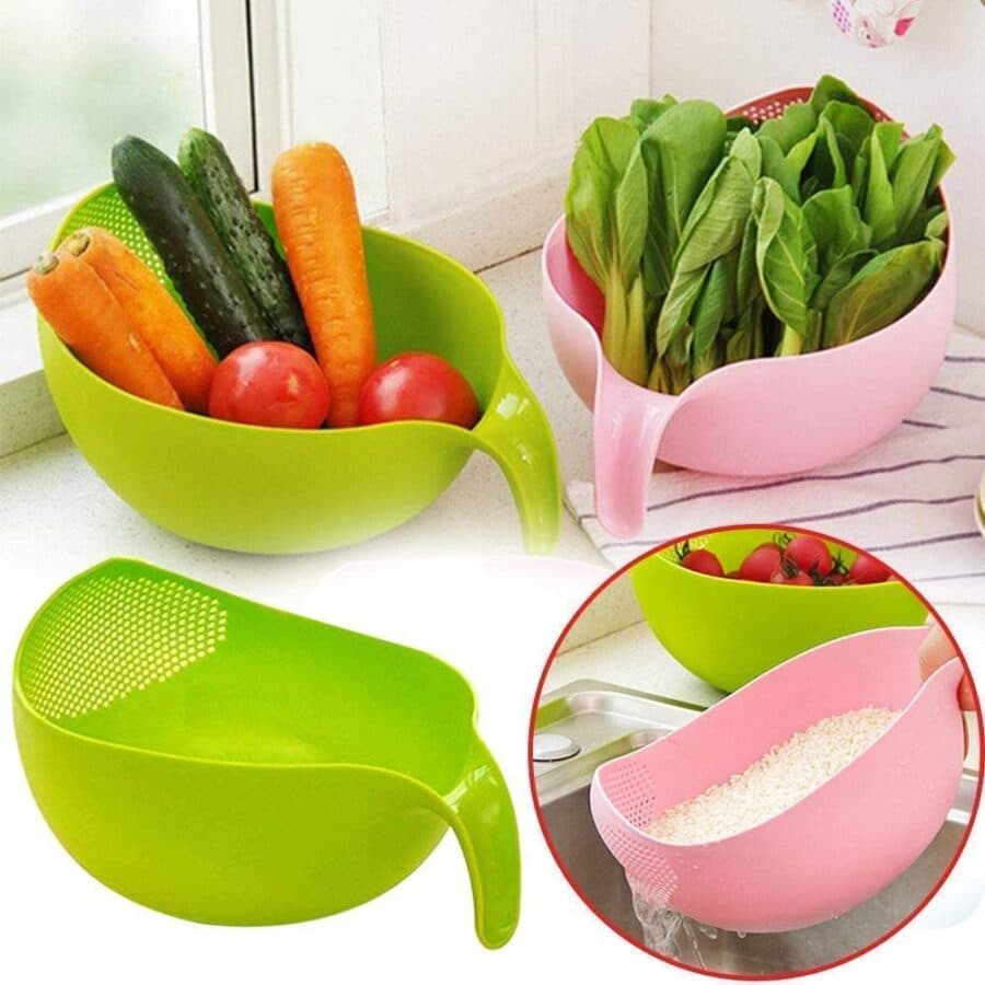 Ghidini green quinoa colander/bowl with vera sleeve