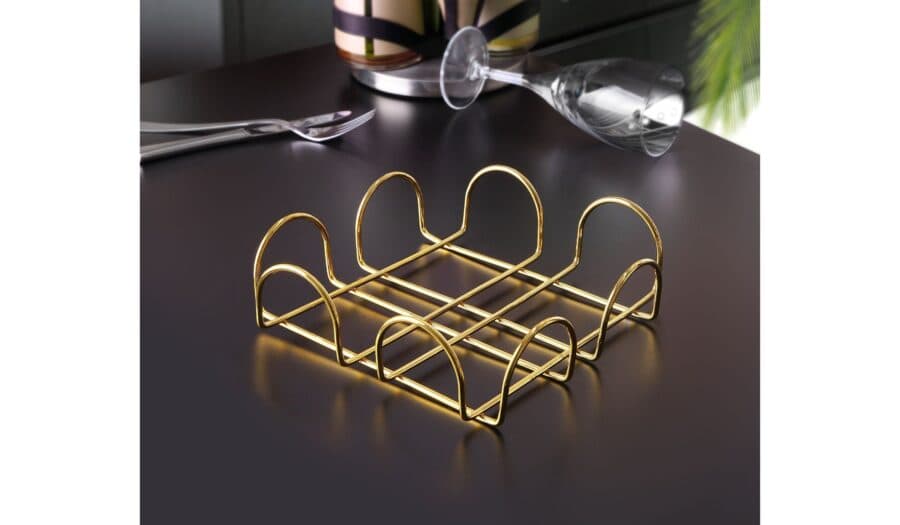 Okyanus Horizontal Napkin Holder / Gold