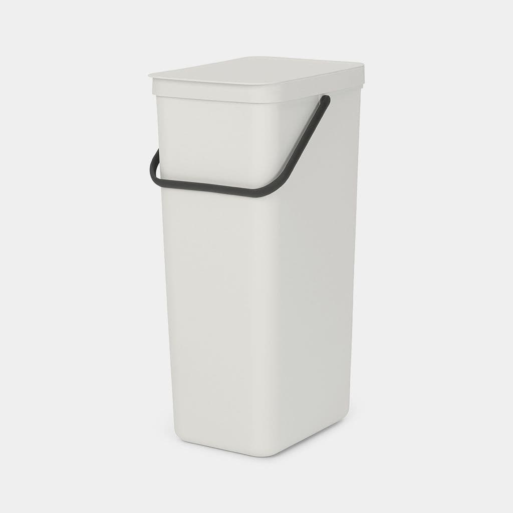 Brabantia Sort & Go Waste Bin, 40L, Light Grey