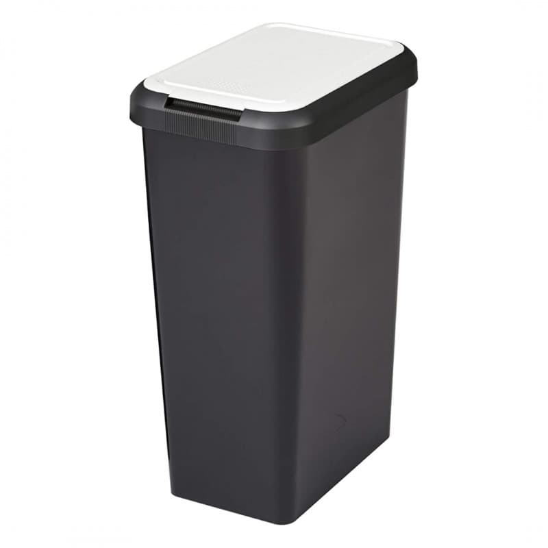 Tontarelli Touch & Lift Black / White Dustbin 25 lt
