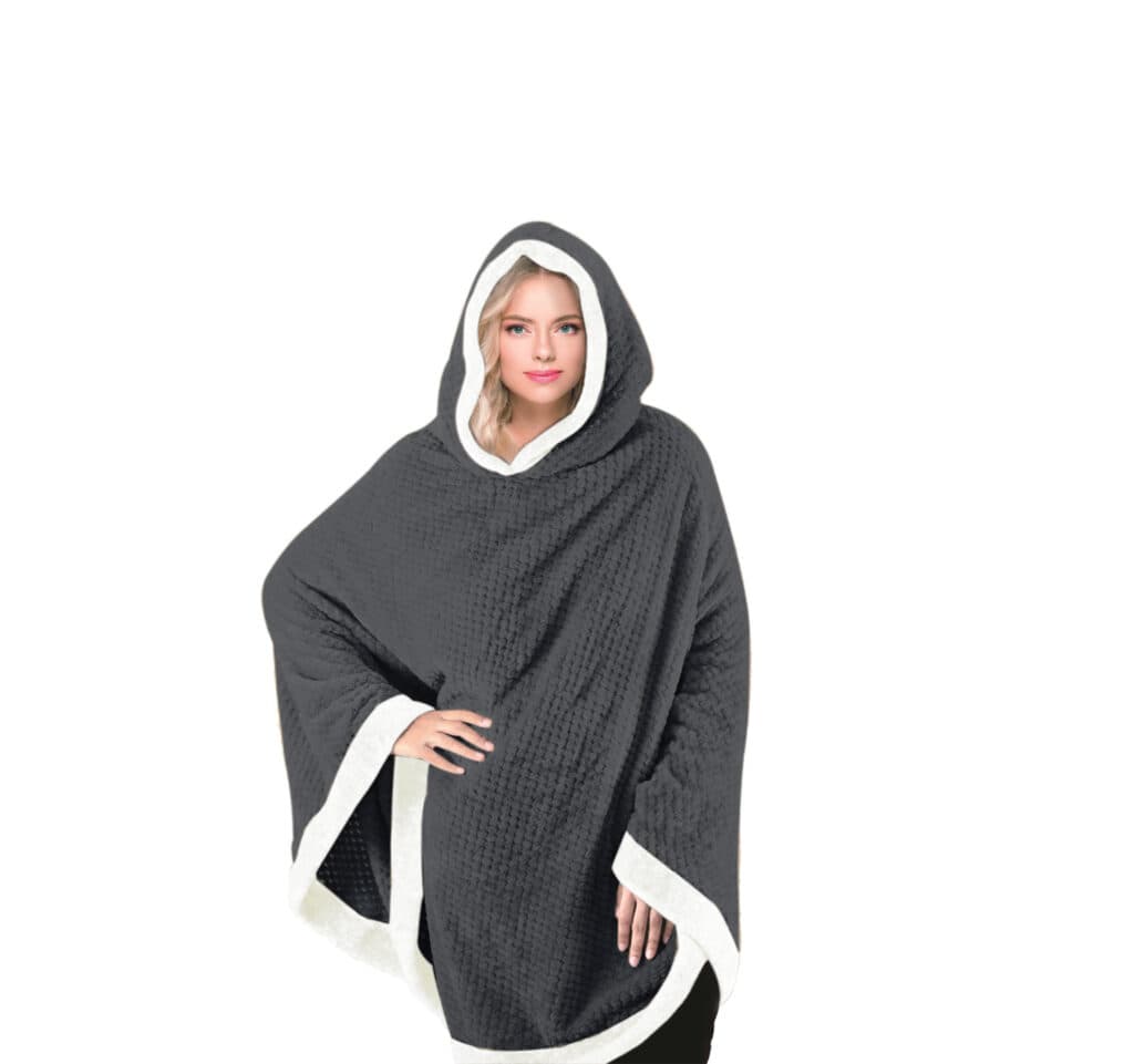 Cannon Pyramid Shape Embossed Flannel Body Wrap Grey