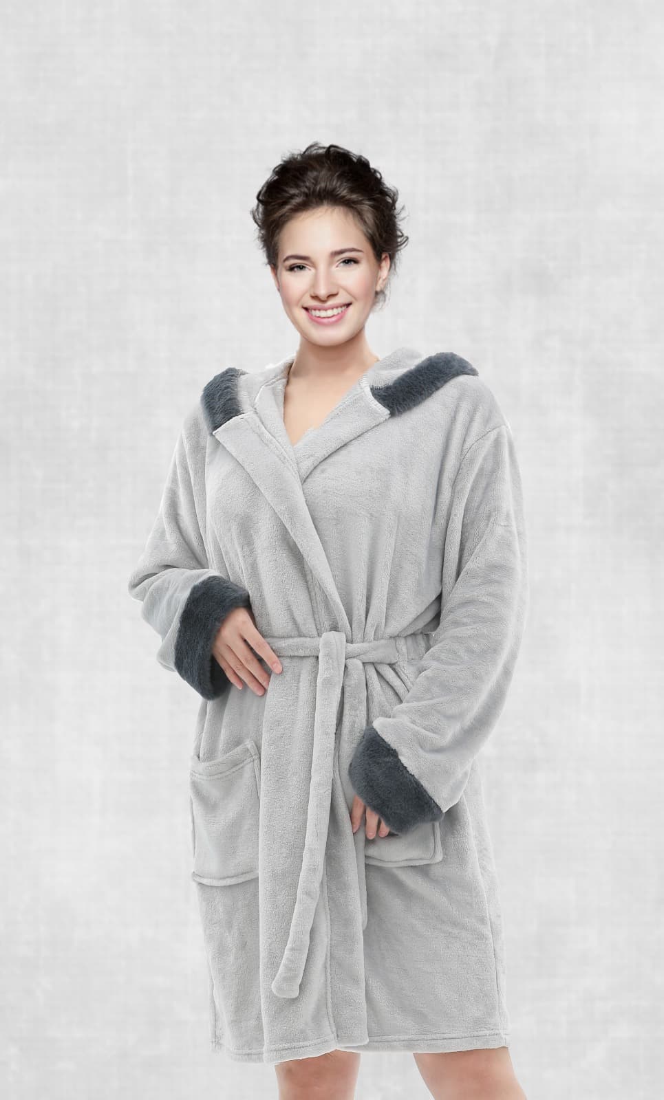 CANNON FLANNEL ROBE LGR