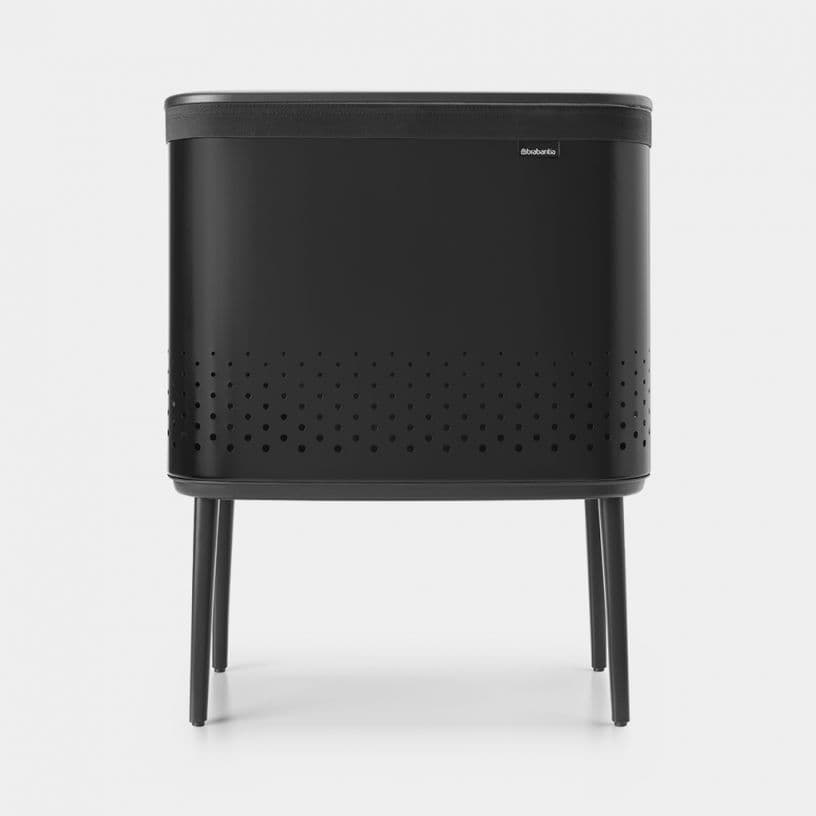 Brabantia Bo Laundry Bin 60Lt. Plastic Lid - Matt Black
