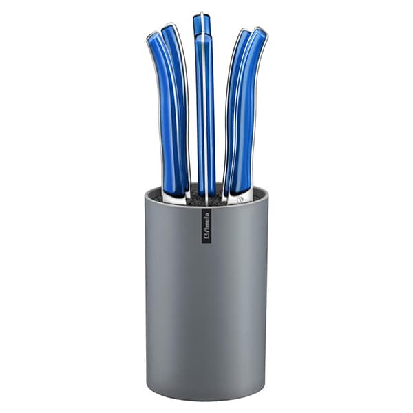 Amefa 6 Pcs Steak Knives Set Blue in Block