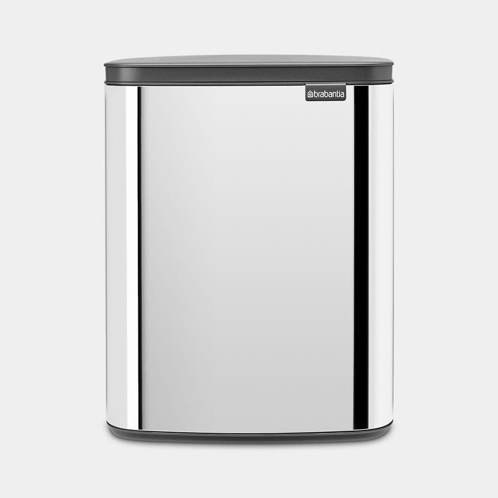 Brabantia Bo Waste Bin 12 Ltr - Brilliant Steel