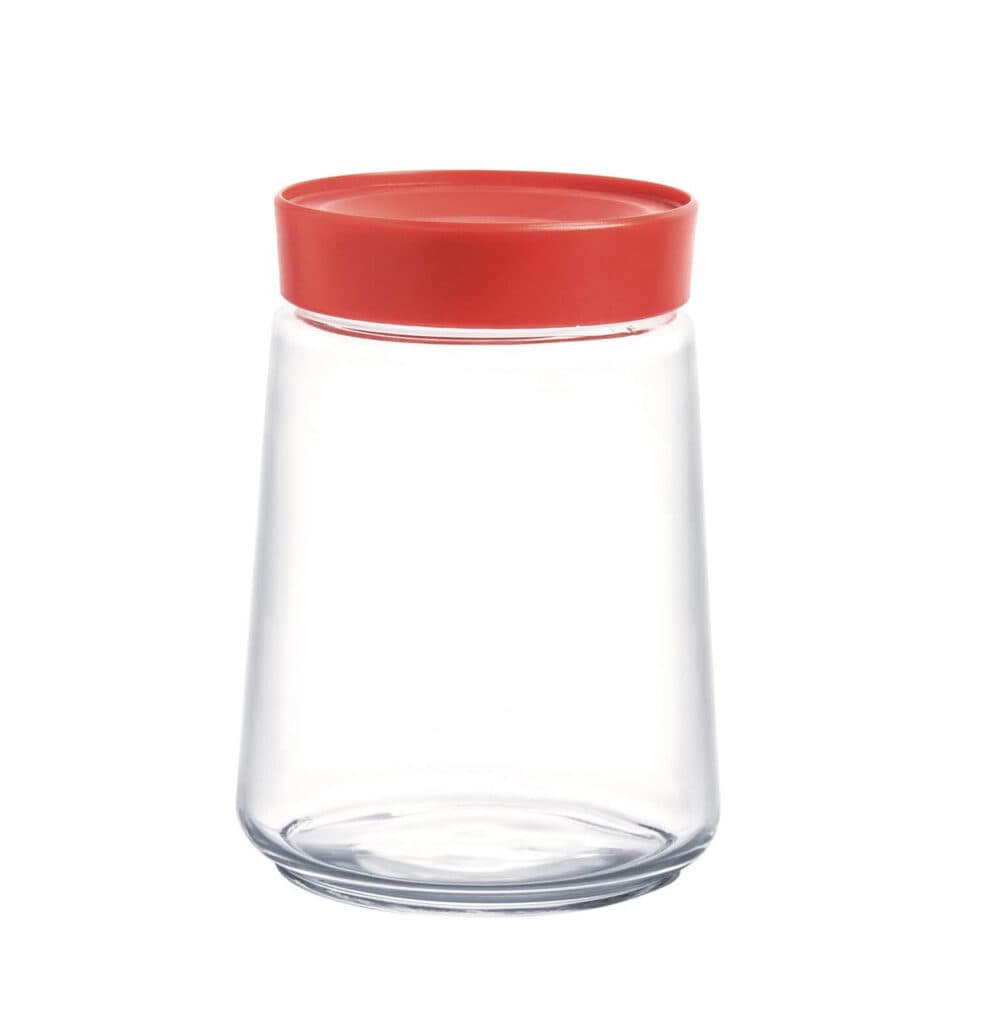Luminarc Swing Jar 1Lt with Red Lid