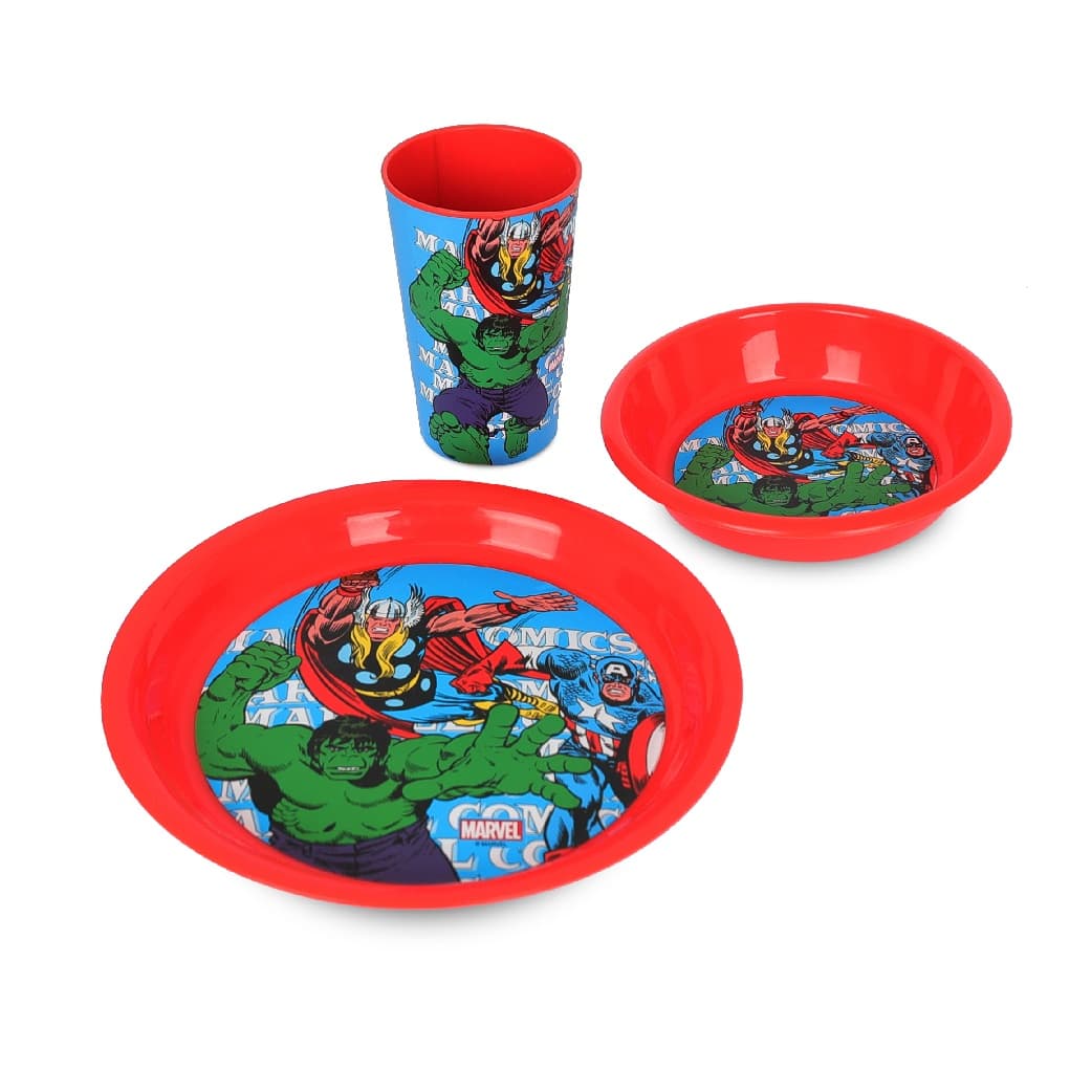 Marvel Comics 3 pcs Plastic Breakfast Set
