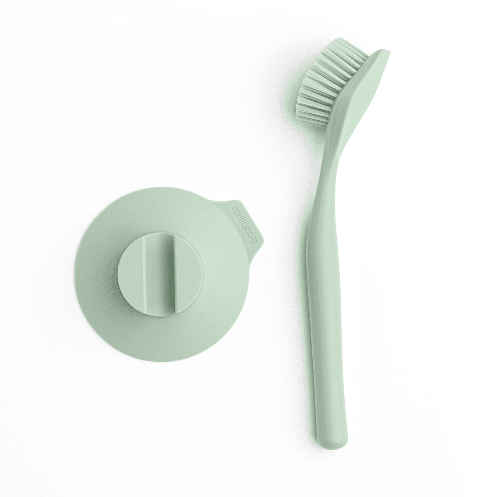 Brabantia Dish Brush w’ Suction Cup Holder – Jade Green
