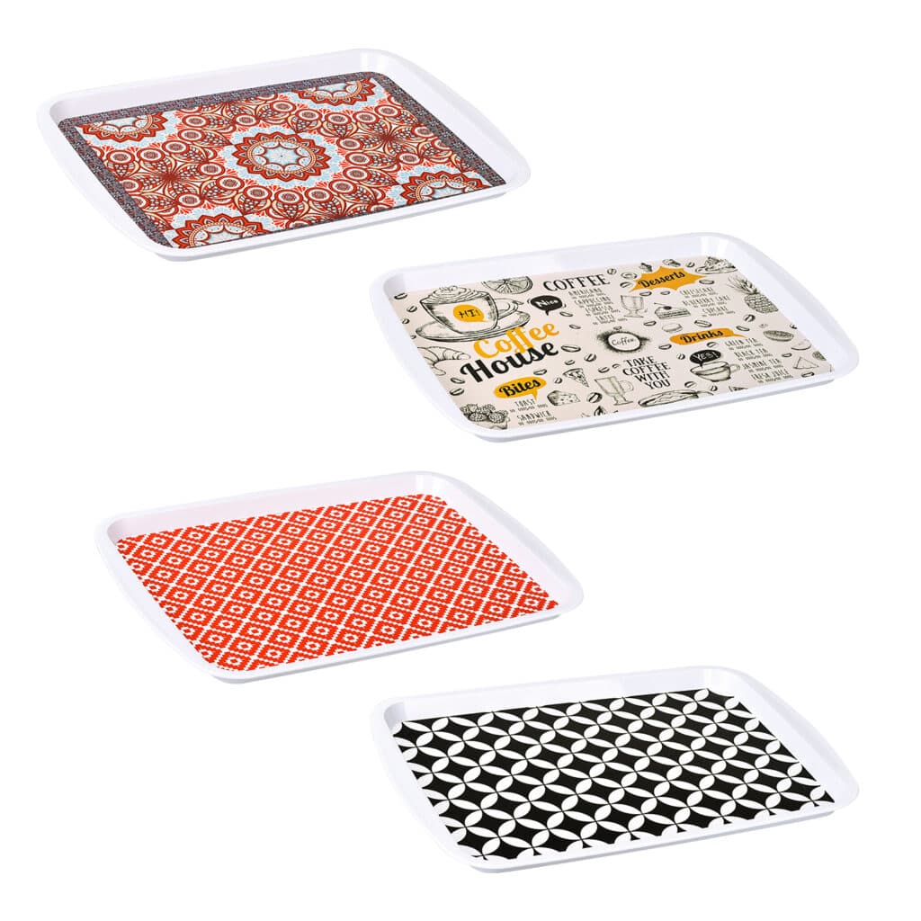 Plast Art Orkide Tray with Design Small