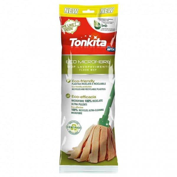 Tonkita Dual Mop Cotton & Microfiber with Metal Handle