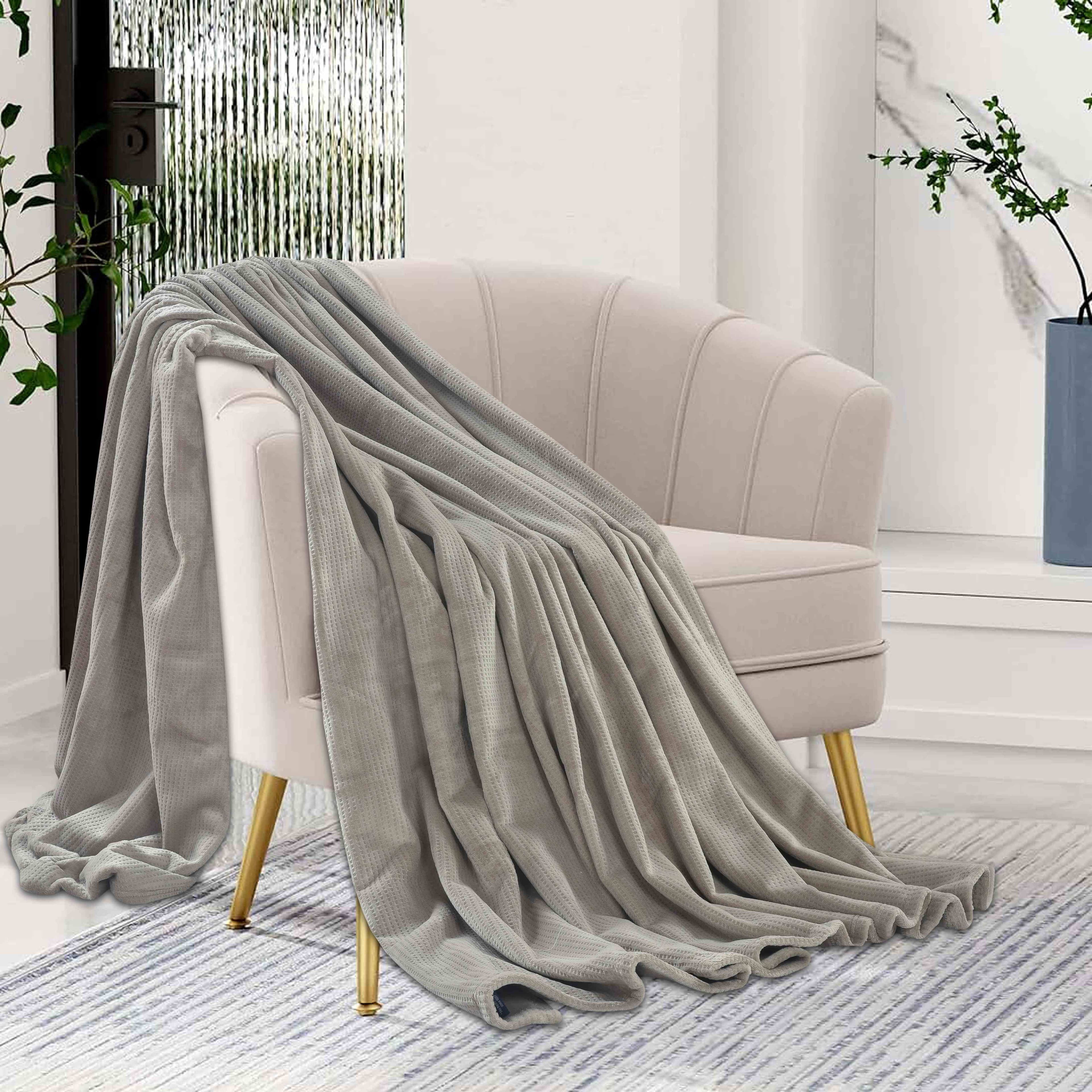 CANNON WAFFLE FLANNEL BLANKET TUAPE 160x220CM